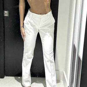 White straight legged pant